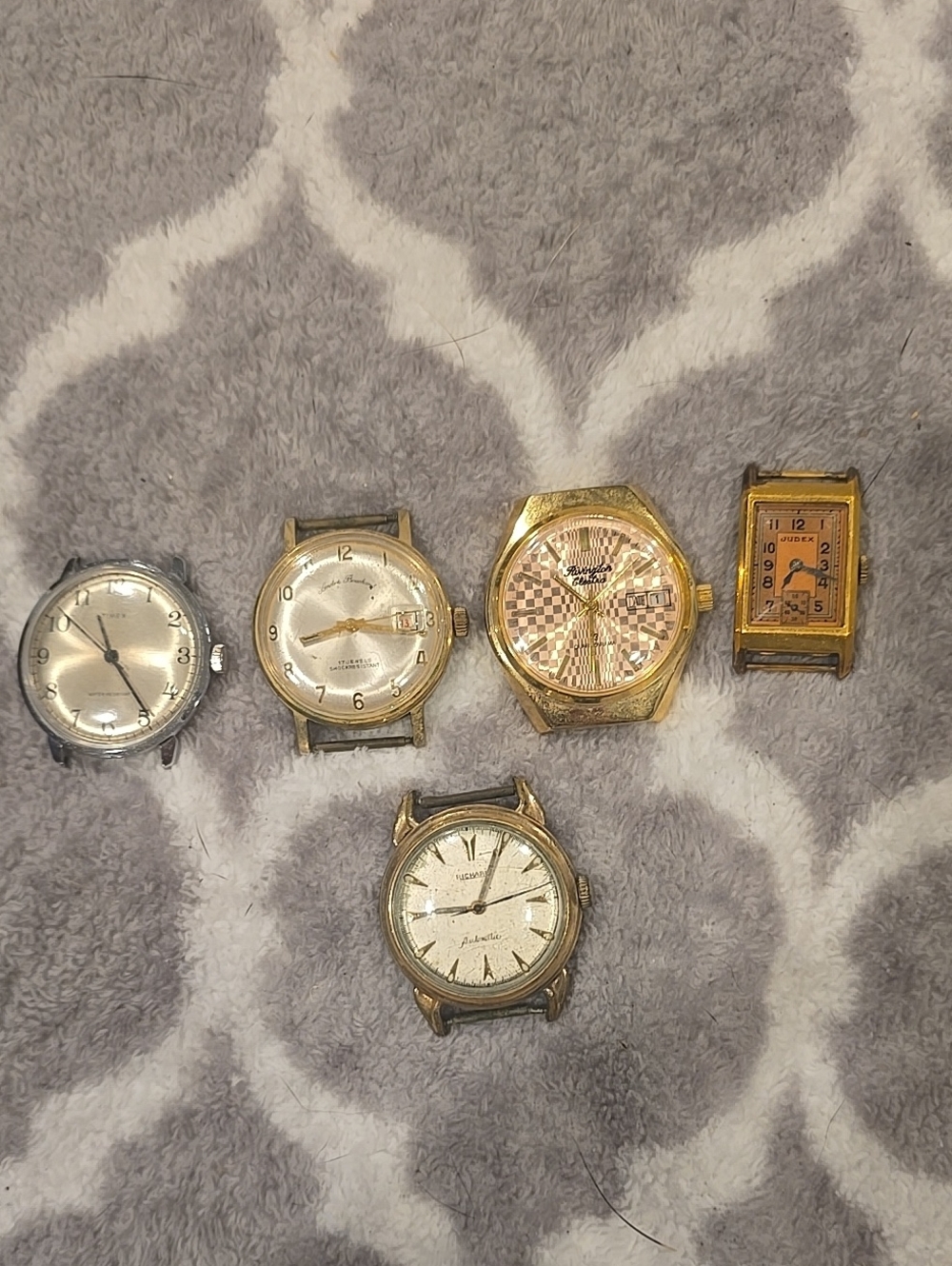 Vintage And Antique Watch Faces Only 1930s To 1970s RICHARD, Judex Etc